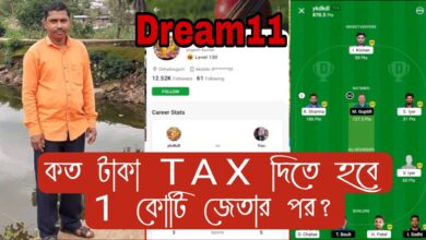 DREAM 11-এ ১ কোটি জেতার পর সরকারকে কত Tax দিতে হয়? বাকি কত টাকা হাতে পাবেন? 11 dream 11 win ammount tax details
