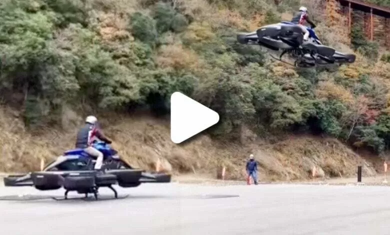 Worlds 1st flying byke